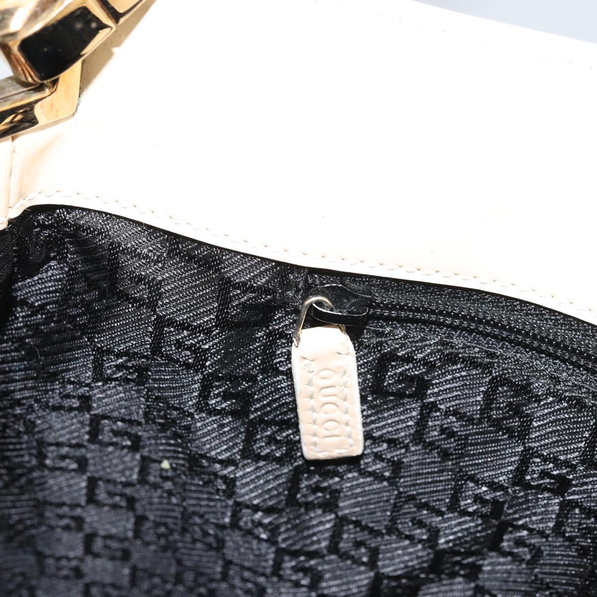 GUCCI Shoulder Bag Canvas White Gold 001 4231 Auth ep13756