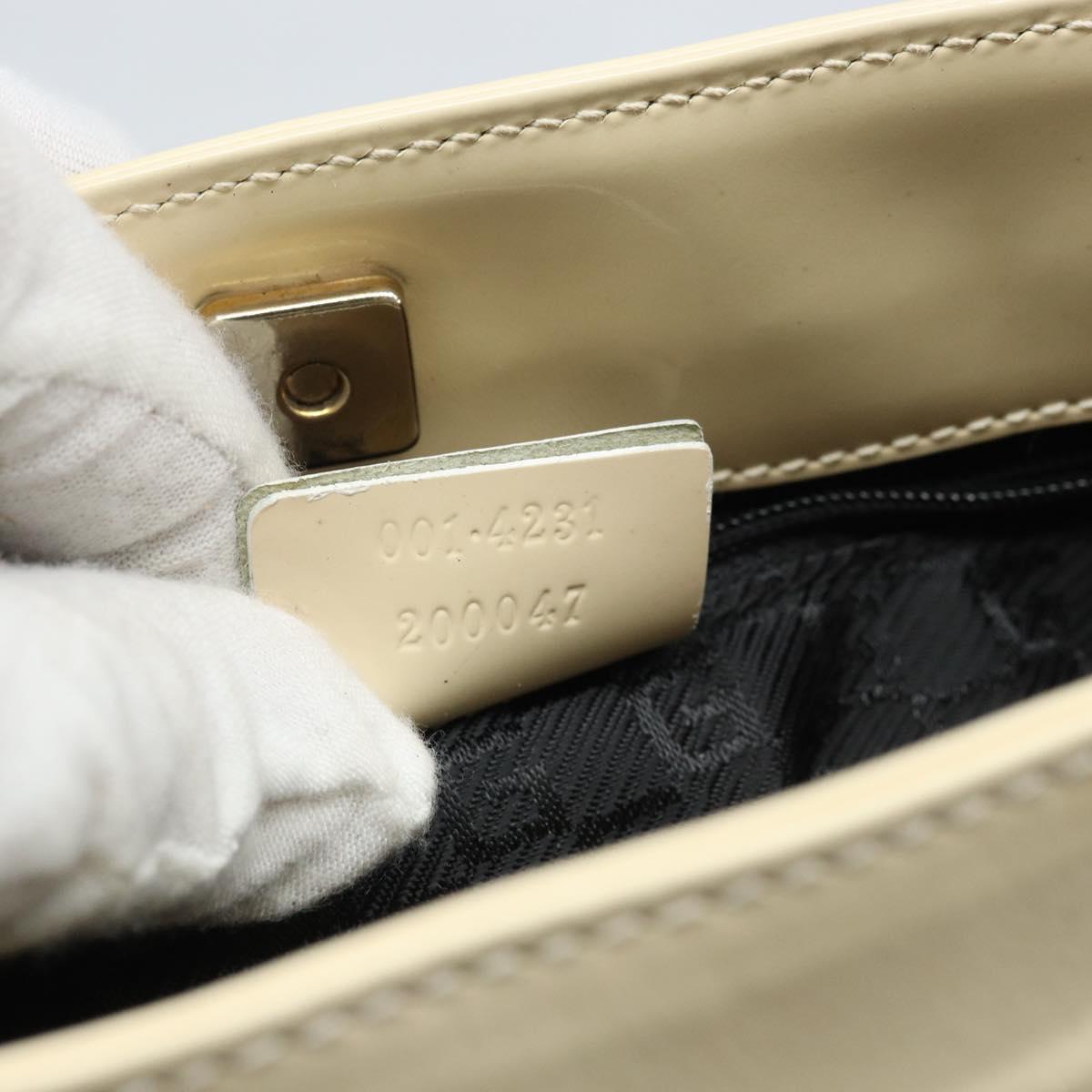 GUCCI Shoulder Bag Canvas White Gold 001 4231 Auth ep13756