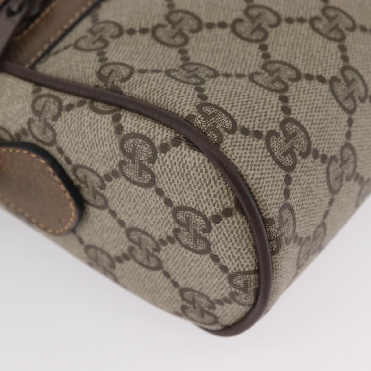 GUCCI GG Supreme Web Sherry Line Bag PVC Beige Gold 904 02 004 Auth ep13762