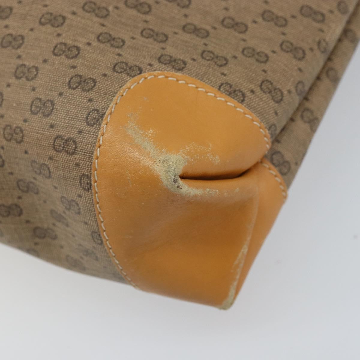 GUCCI Micro GG Supreme Tote Bag PVC Beige Gold 002 098 0057 Auth ep13772
