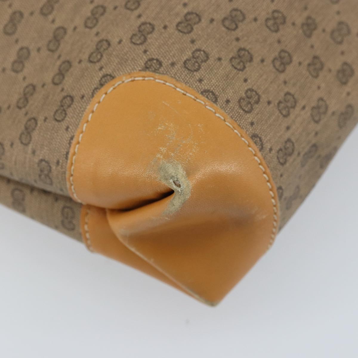GUCCI Micro GG Supreme Tote Bag PVC Beige Gold 002 098 0057 Auth ep13772