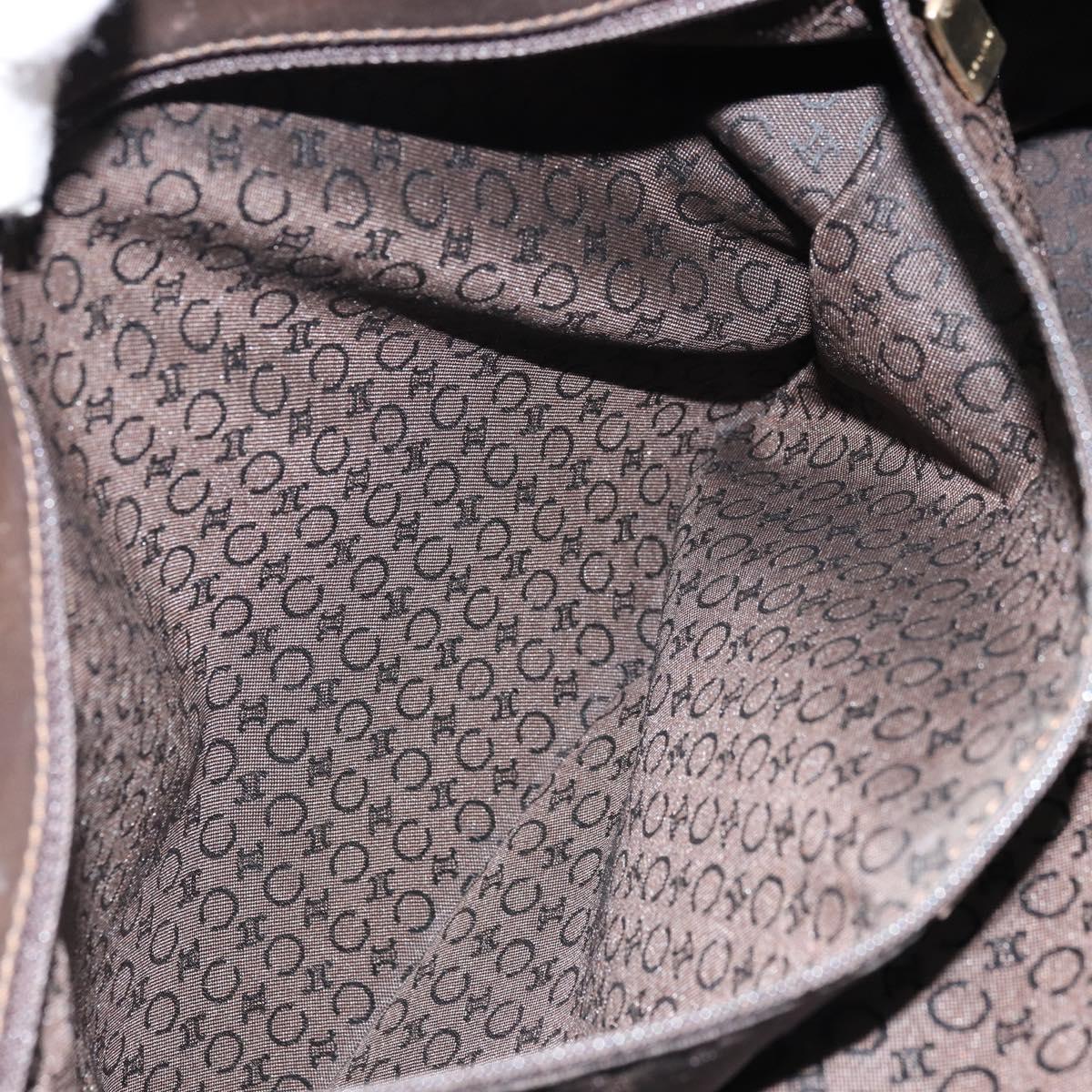 CELINE C Macadam Canvas Tote Bag Ivory Gold Auth ep13774