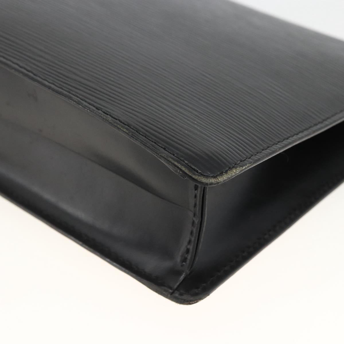 LOUIS VUITTON Epi Serie Dragonne Clutch Bag Black Noir M52612 LV Auth ep13784