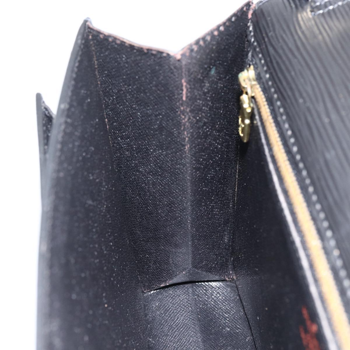 LOUIS VUITTON Epi Serie Dragonne Clutch Bag Black Noir M52612 LV Auth ep13784