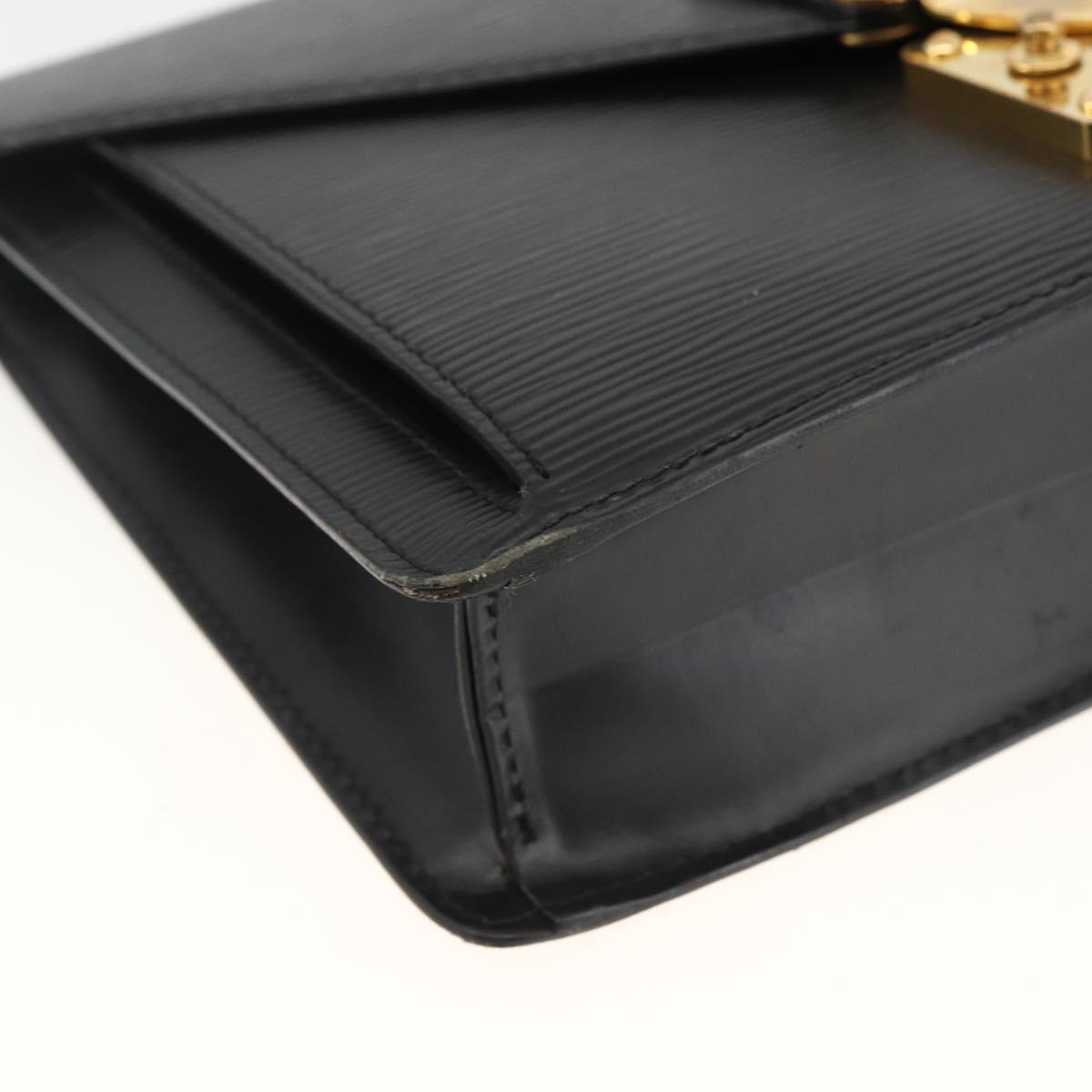 LOUIS VUITTON Epi Serie Dragonne Clutch Bag Black Noir M52612 LV Auth ep13784