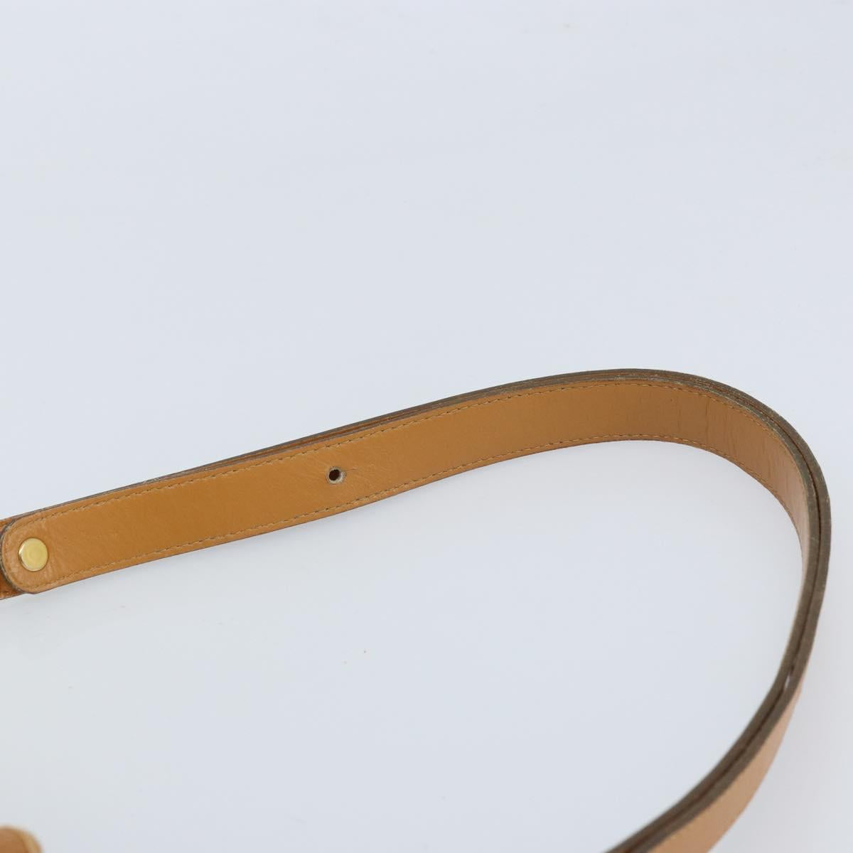 Christian Dior Shoulder Bag Leather Brown Gold Auth ep13792