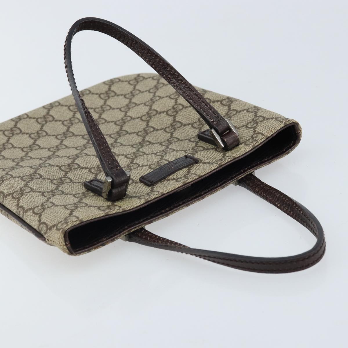 GUCCI GG Supreme Hand Bag PVC Beige 114600 Auth ep13815