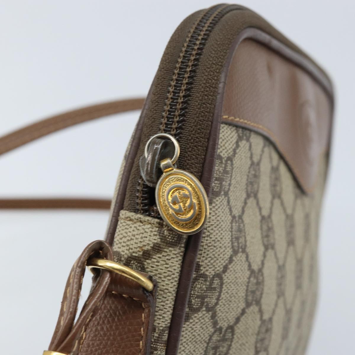 GUCCI GG Supreme Shoulder Bag PVC Beige Gold 007 14 6428 Auth ep13817