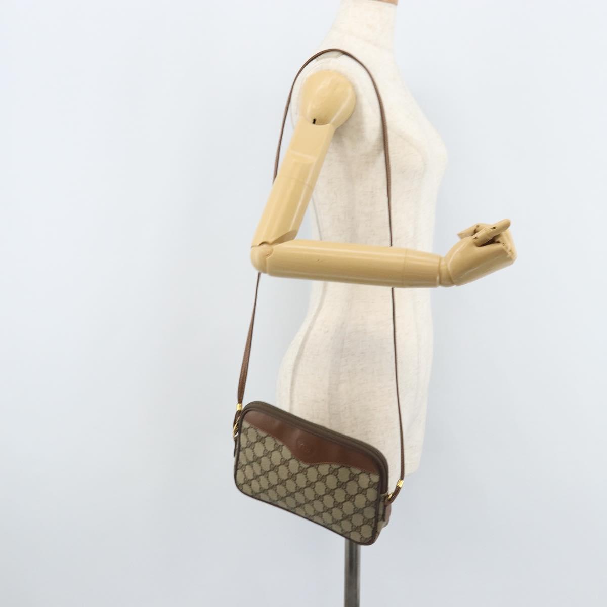 GUCCI GG Supreme Shoulder Bag PVC Beige Gold 007 14 6428 Auth ep13817