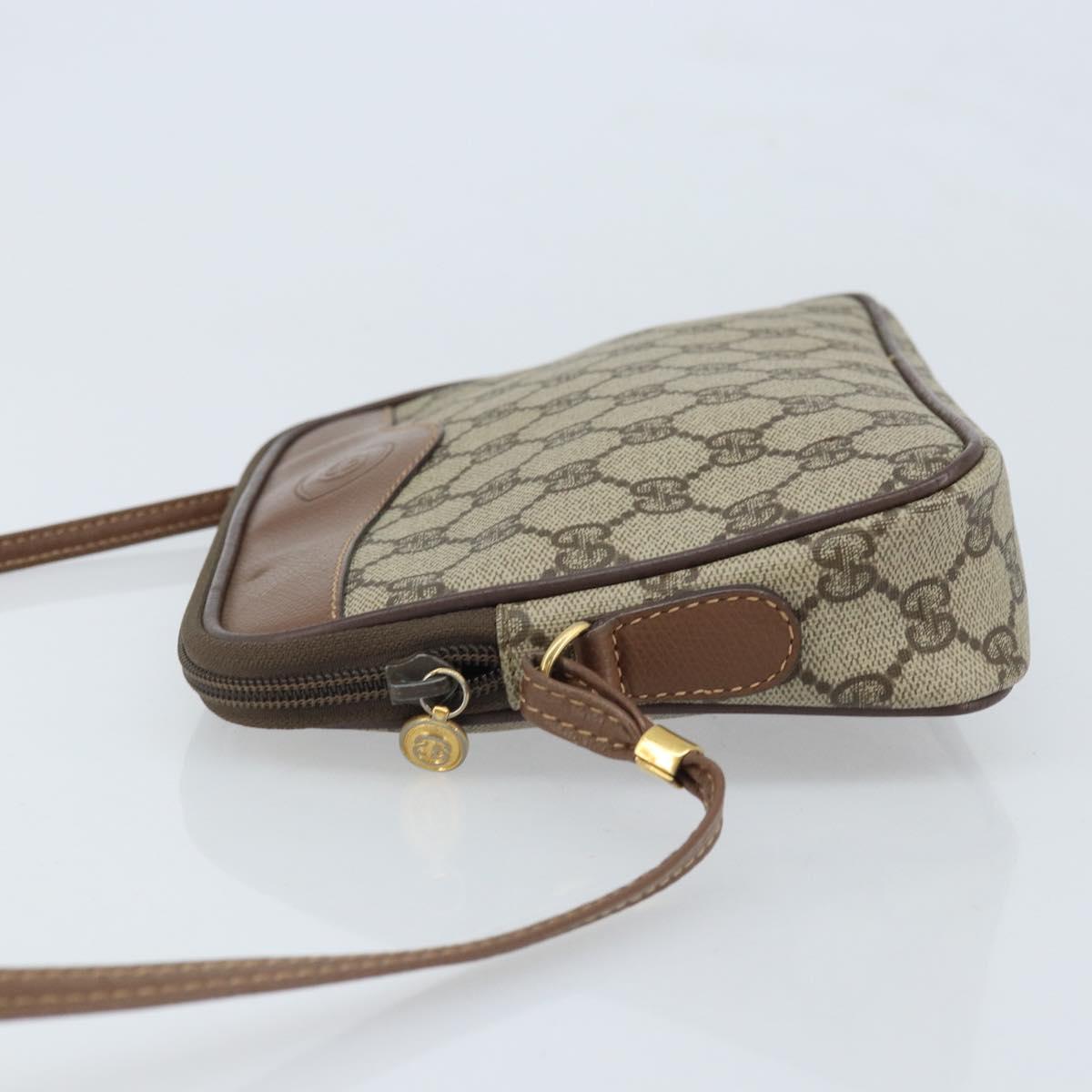 GUCCI GG Supreme Shoulder Bag PVC Beige Gold 007 14 6428 Auth ep13817