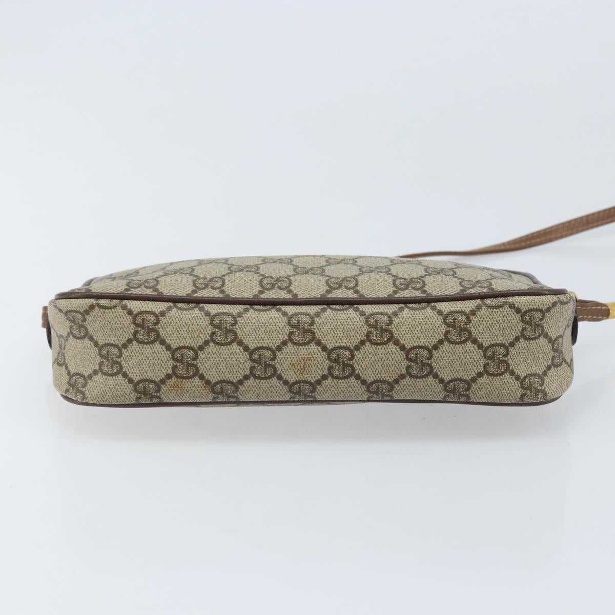 GUCCI GG Supreme Shoulder Bag PVC Beige Gold 007 14 6428 Auth ep13817