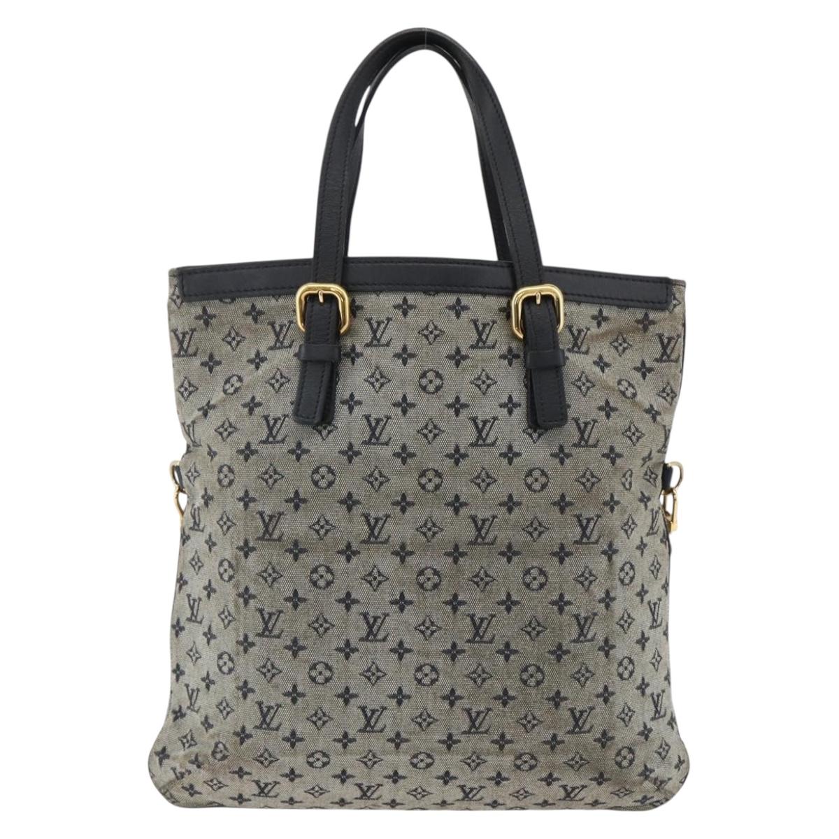 LOUIS VUITTON Monogram Mini Franテァoise Tote Bag 2way Blue M92208 LV Auth ep13818