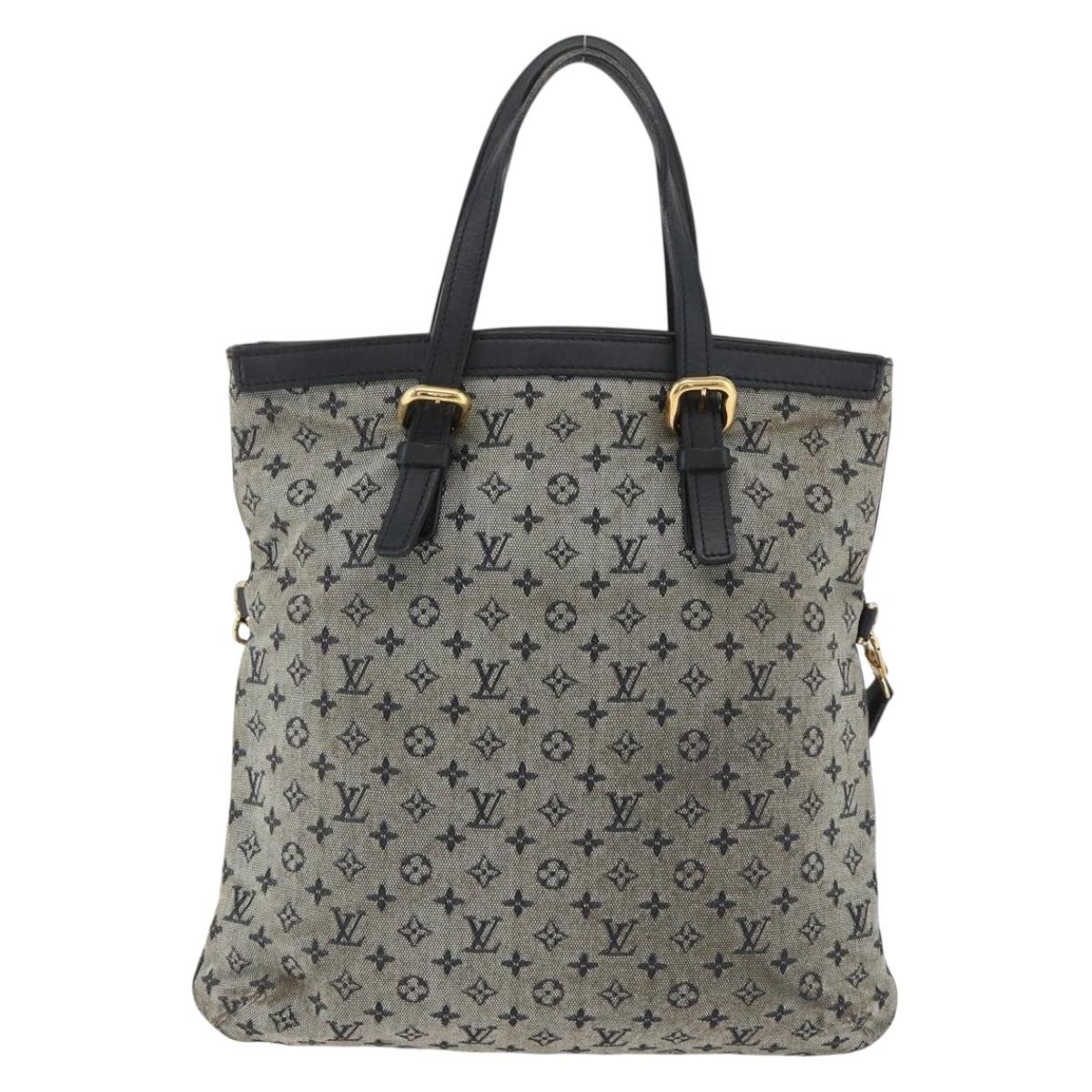 LOUIS VUITTON Monogram Mini Franテァoise Tote Bag 2way Blue M92208 LV Auth ep13818