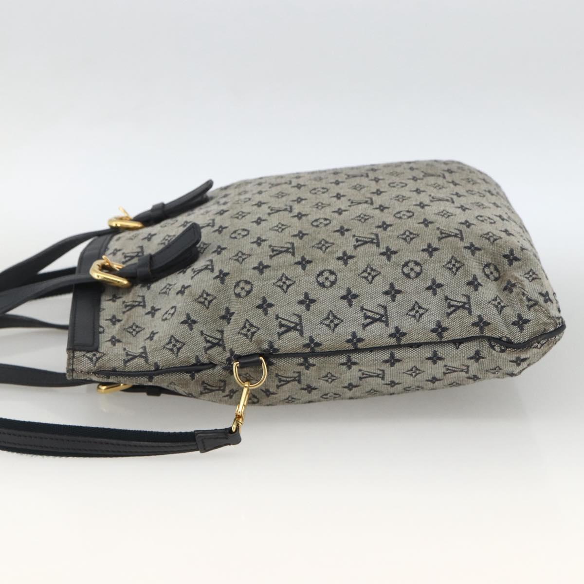 LOUIS VUITTON Monogram Mini Franテァoise Tote Bag 2way Blue M92208 LV Auth ep13818