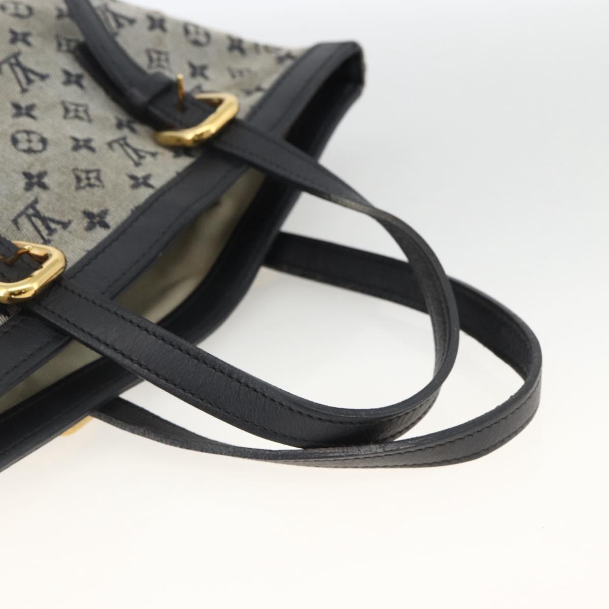 LOUIS VUITTON Monogram Mini Franテァoise Tote Bag 2way Blue M92208 LV Auth ep13818