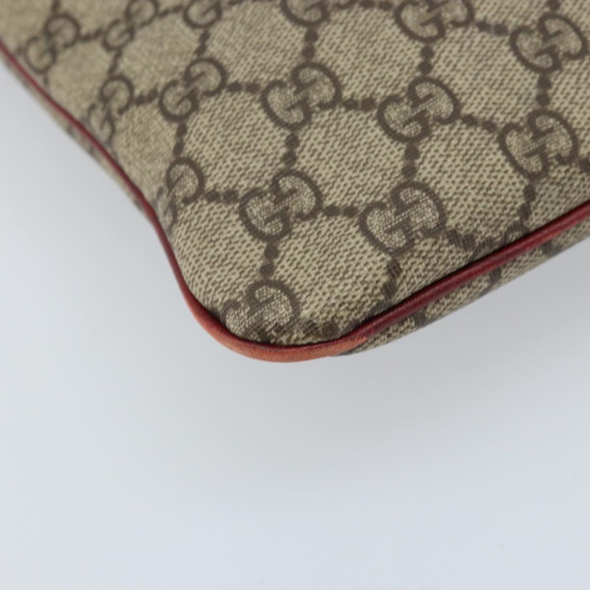 GUCCI GG Supreme Hand Bag PVC Beige Silver 117551 Auth ep13822