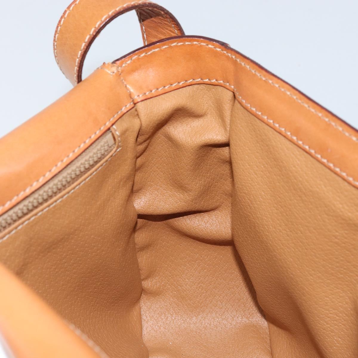 CELINE Macadam Canvas Shoulder Bag PVC Leather Brown Gold Auth ep13823A
