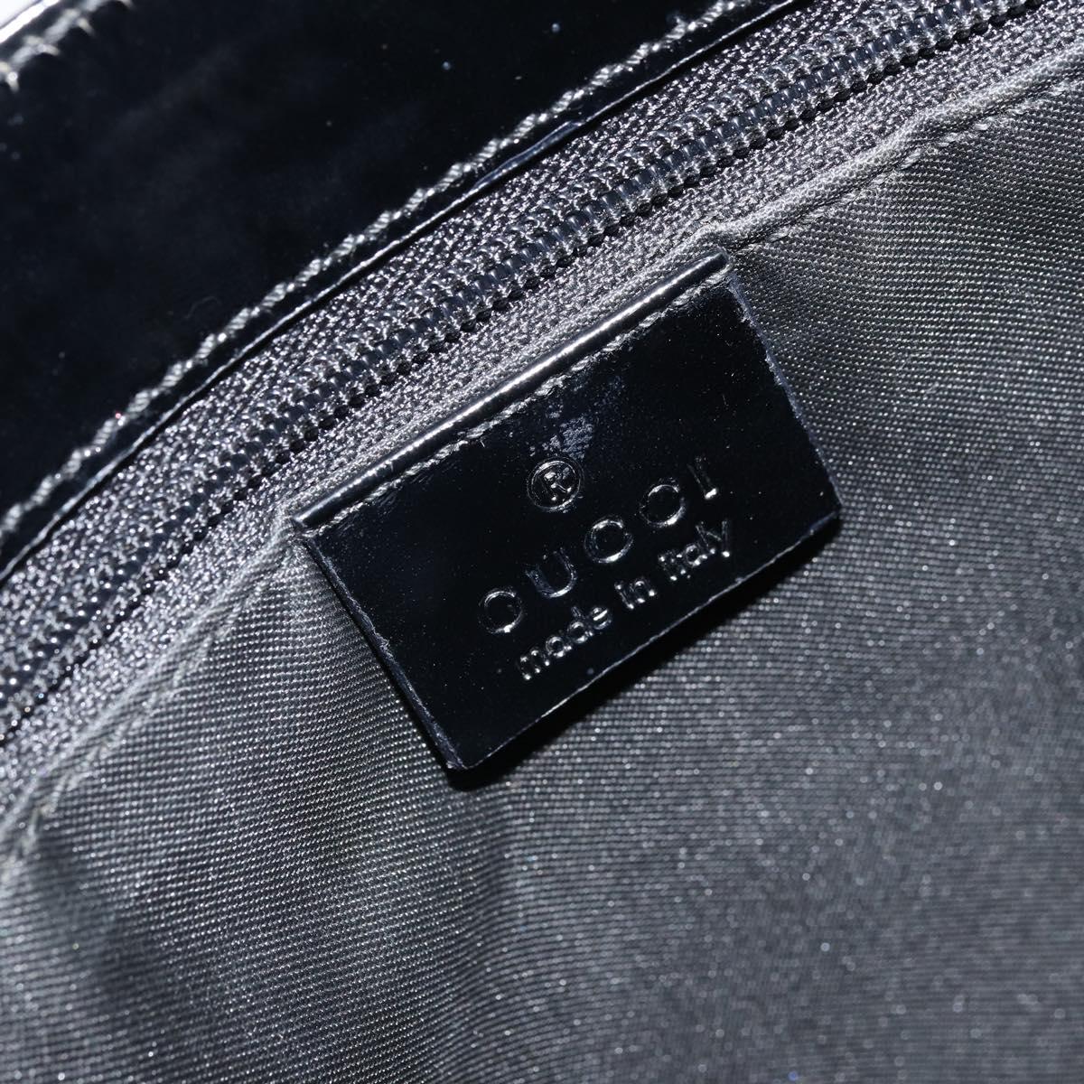 GUCCI GG Canvas Tote Bag Nylon Black Silver 002 1021 Auth ep13839