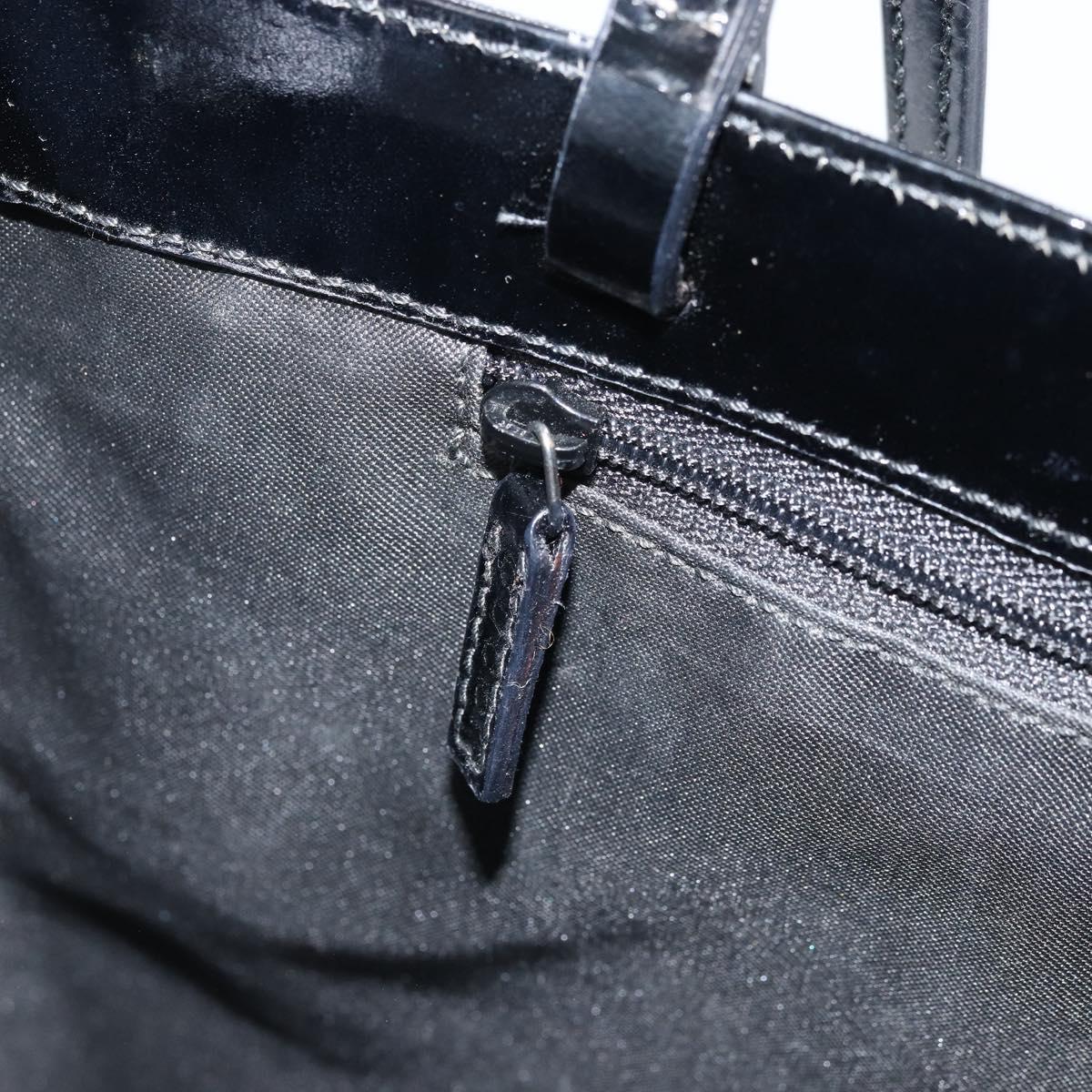 GUCCI GG Canvas Tote Bag Nylon Black Silver 002 1021 Auth ep13839