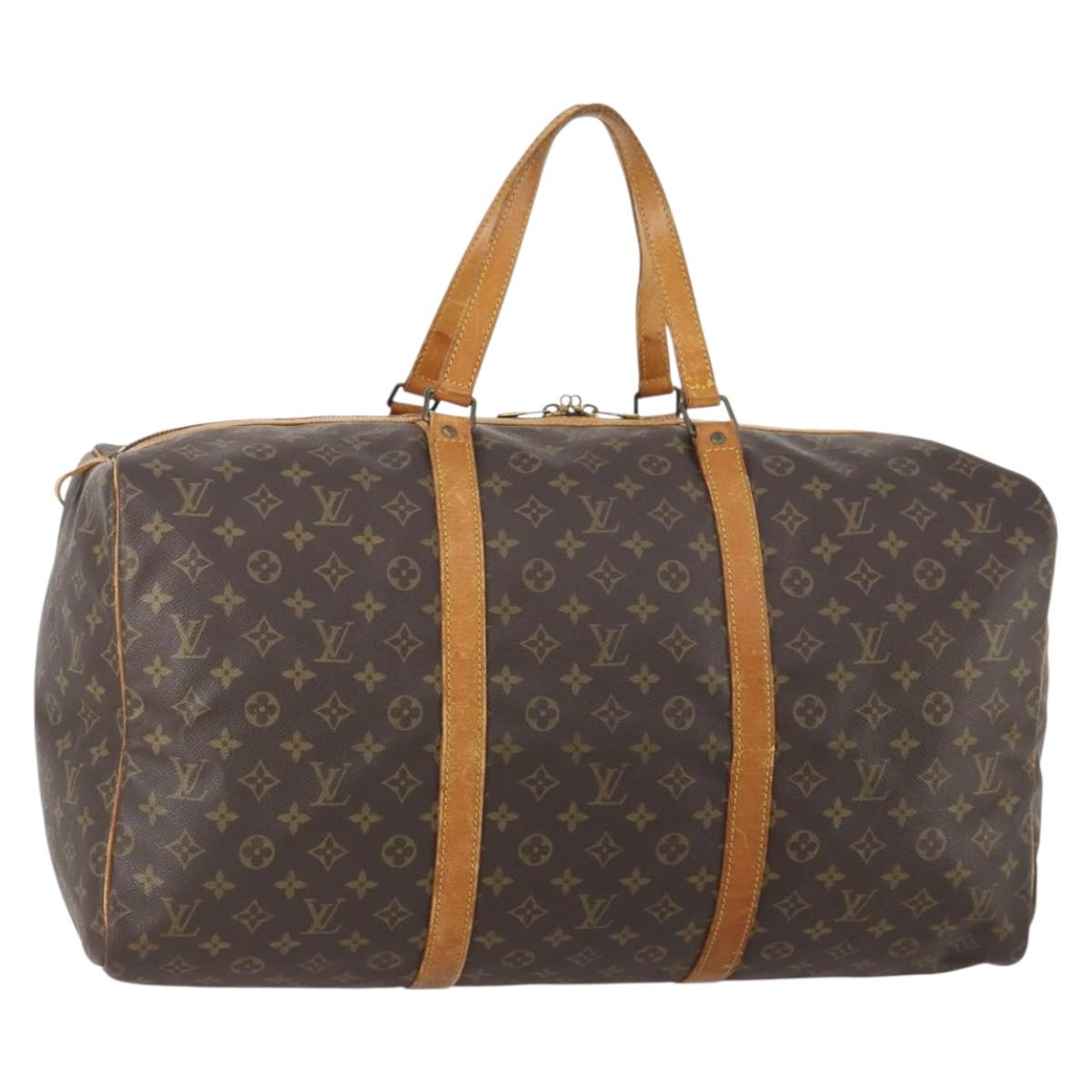 LOUIS VUITTON Monogram Sac Souple 55 Boston Bag M41622 LV Auth ep13844