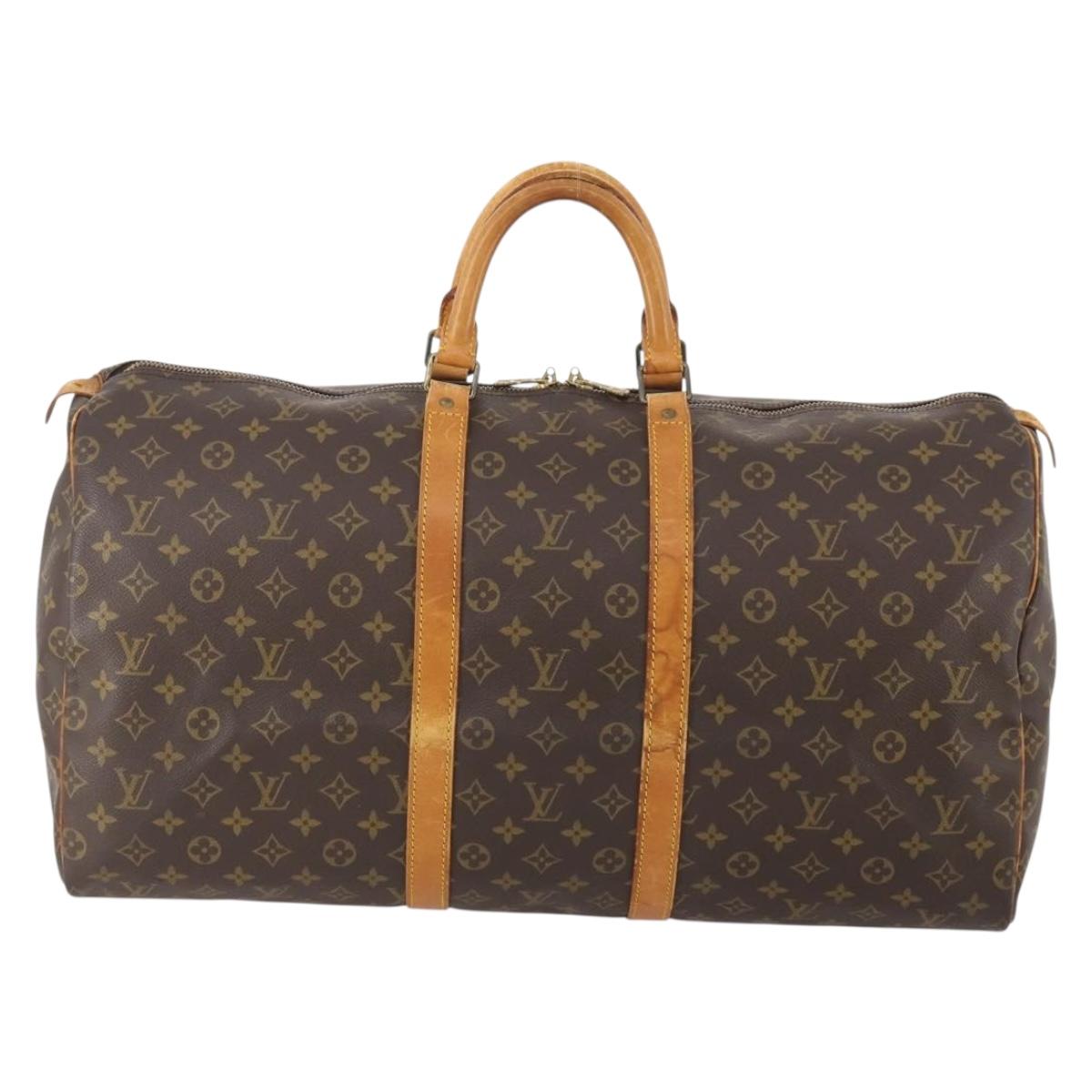 LOUIS VUITTON Monogram Keepall 55 Boston Bag M41424 LV Auth ep13859