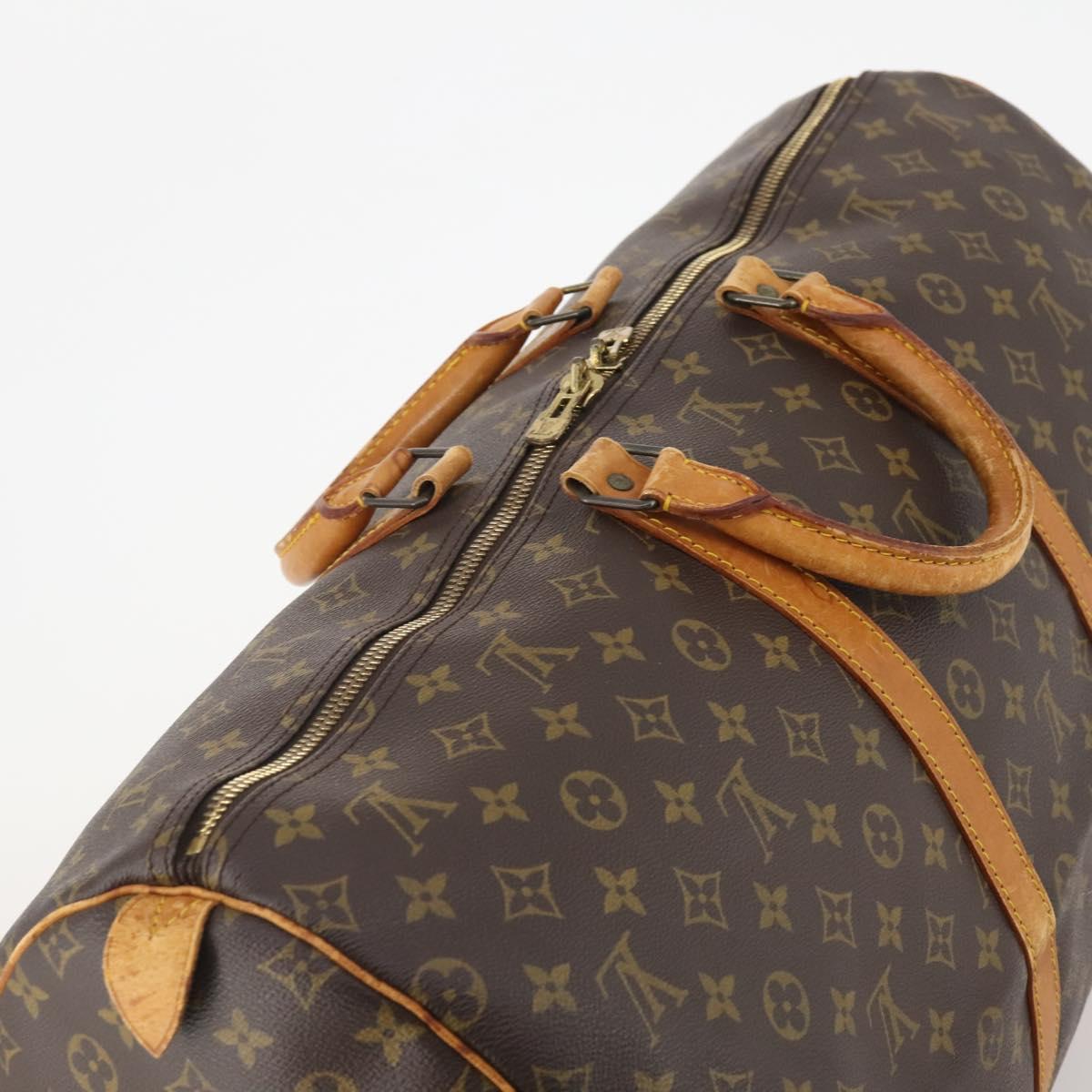 LOUIS VUITTON Monogram Keepall 55 Boston Bag M41424 LV Auth ep13859