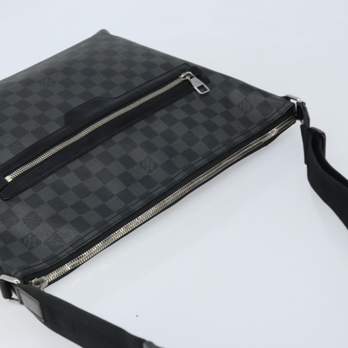 LOUIS VUITTON Damier Graphite Mick MM Shoulder Bag N41106 LV Auth ep13865