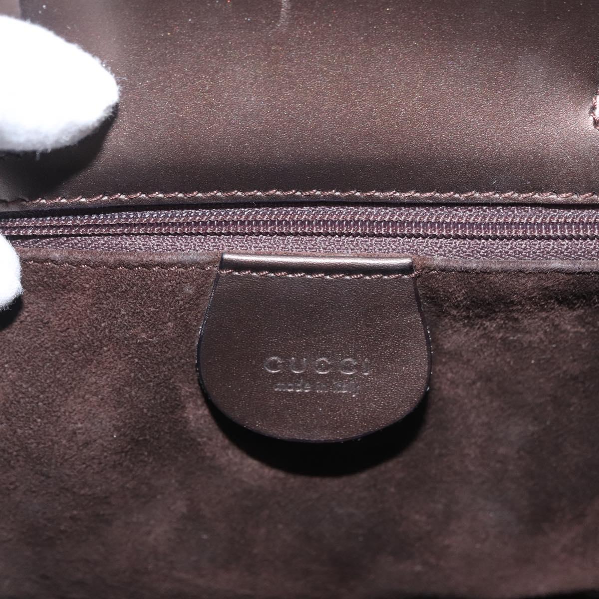 GUCCI Hand Bag Leather 2way Brown 001 2020 1854 Auth ep13878