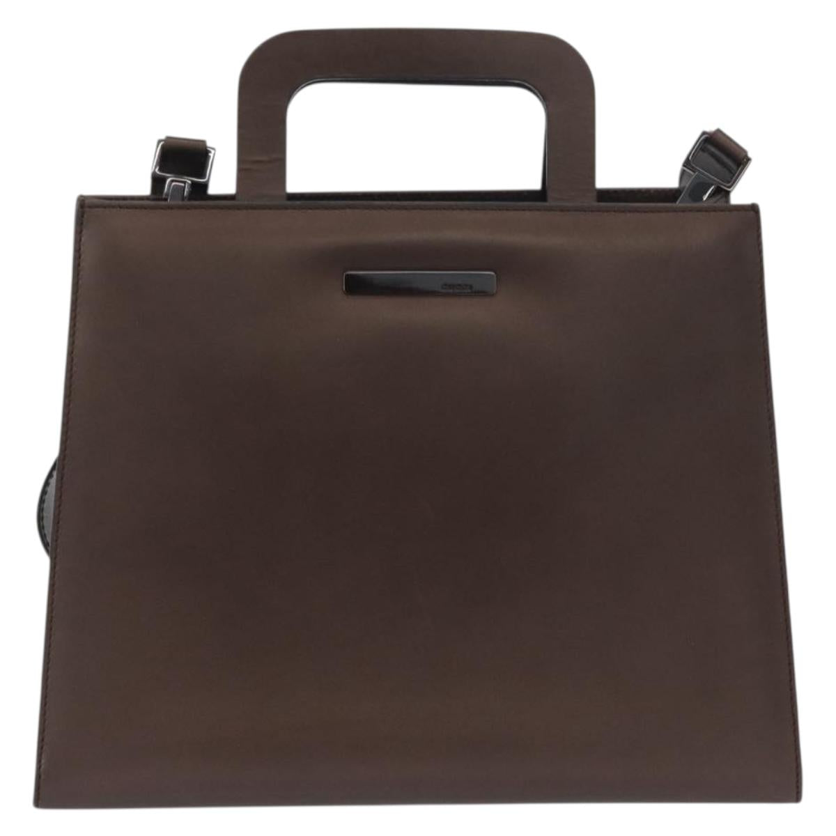 GUCCI Hand Bag Leather 2way Brown 001 2020 1854 Auth ep13878