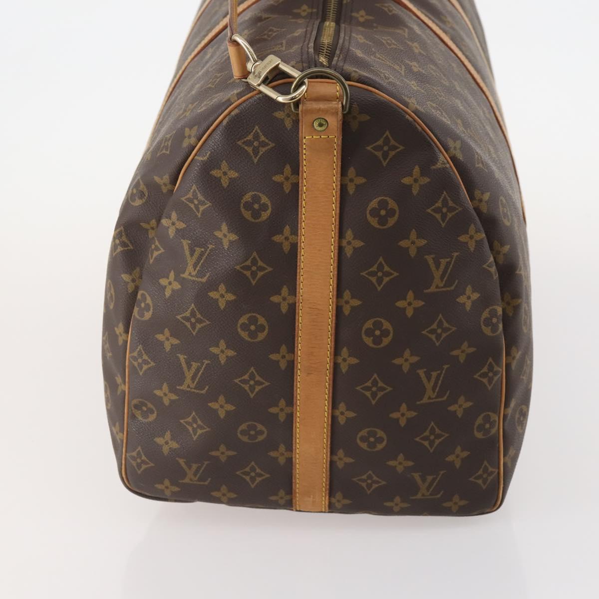 LOUIS VUITTON Monogram Keepall Bandouliere 60 Boston Bag M41412 LV Auth ep13887
