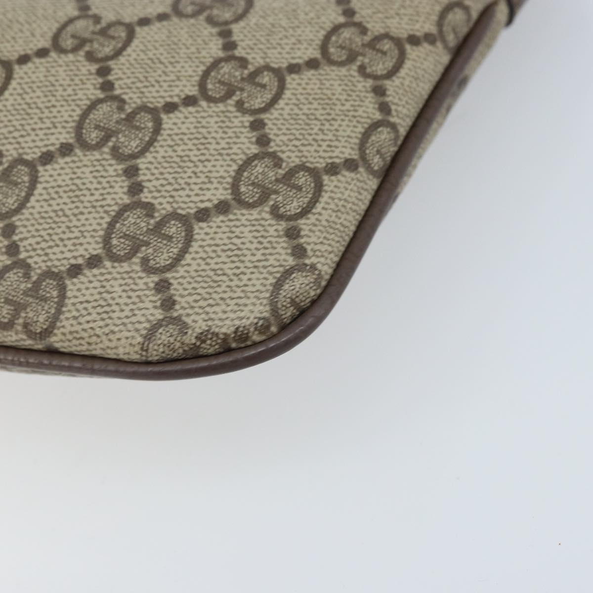 GUCCI GG Supreme Web Sherry Line Bag PVC Beige Gold 904 02 047 Auth ep13893
