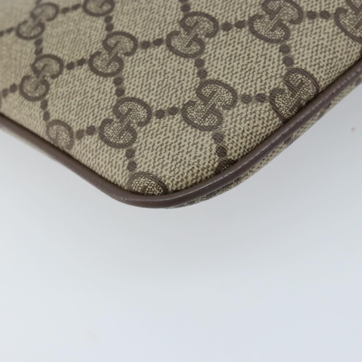 GUCCI GG Supreme Web Sherry Line Bag PVC Beige Gold 904 02 047 Auth ep13893