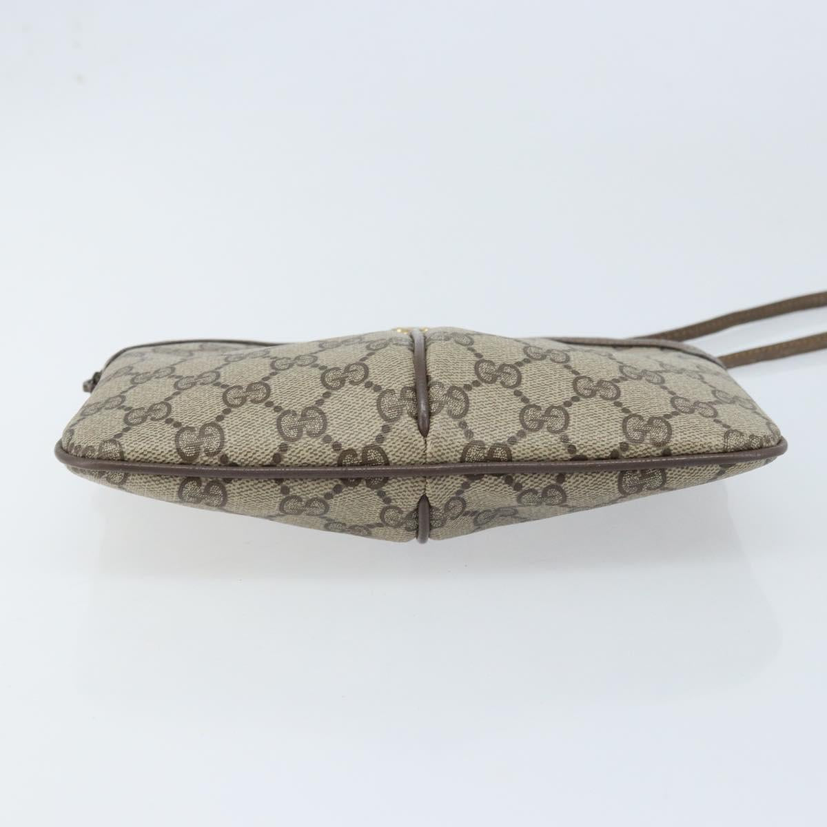 GUCCI GG Supreme Web Sherry Line Bag PVC Beige Gold 904 02 047 Auth ep13893