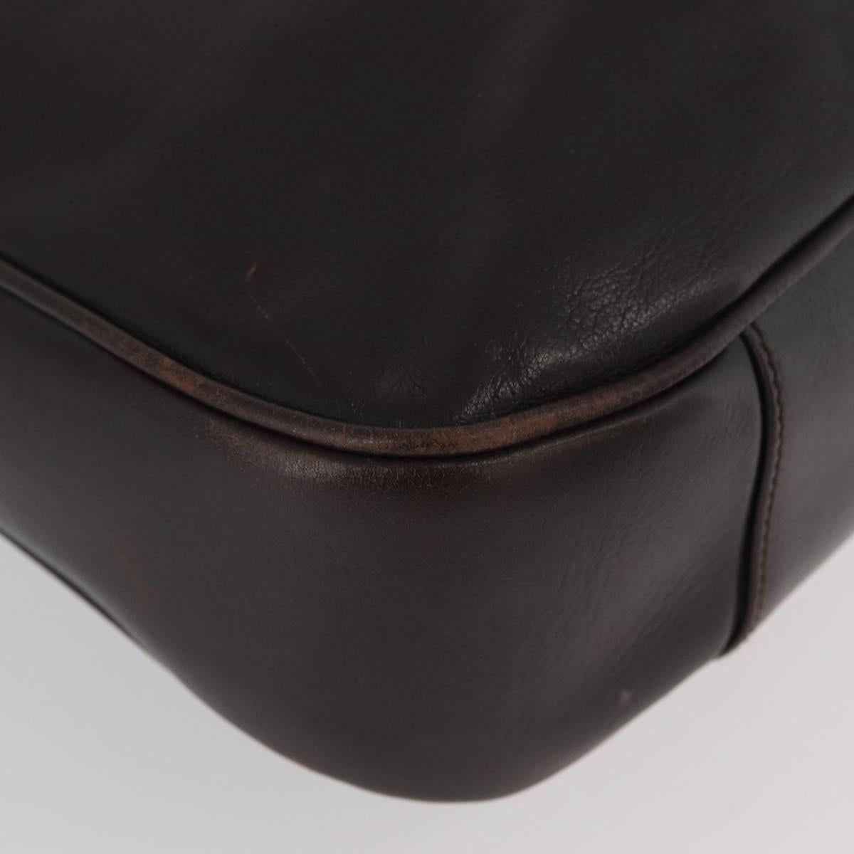 GUCCI Bamboo Shoulder Bag Leather 2way Brown Gold 001 1577 Auth ep13897