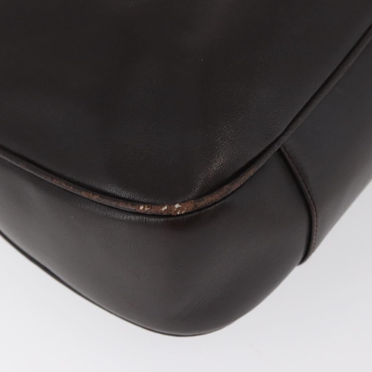 GUCCI Bamboo Shoulder Bag Leather 2way Brown Gold 001 1577 Auth ep13897