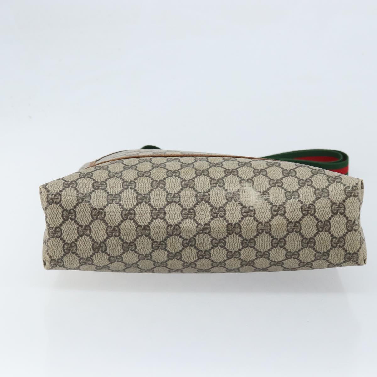 GUCCI GG Supreme Web Sherry Line Tote Bag PVC Beige 39 002 4487 Auth ep13898