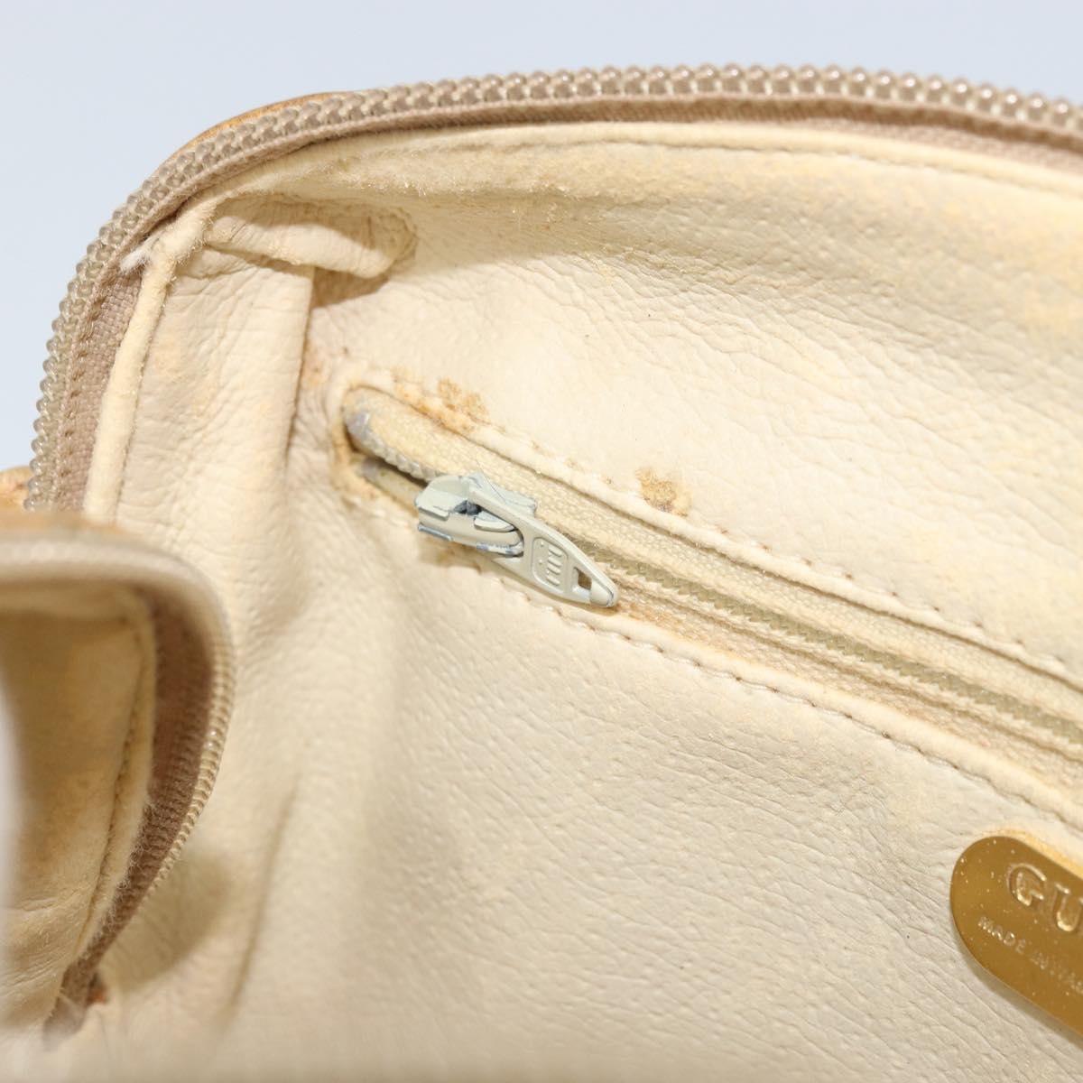 GUCCI GG Plus Supreme Shoulder Bag PVC Beige Gold Auth ep13904