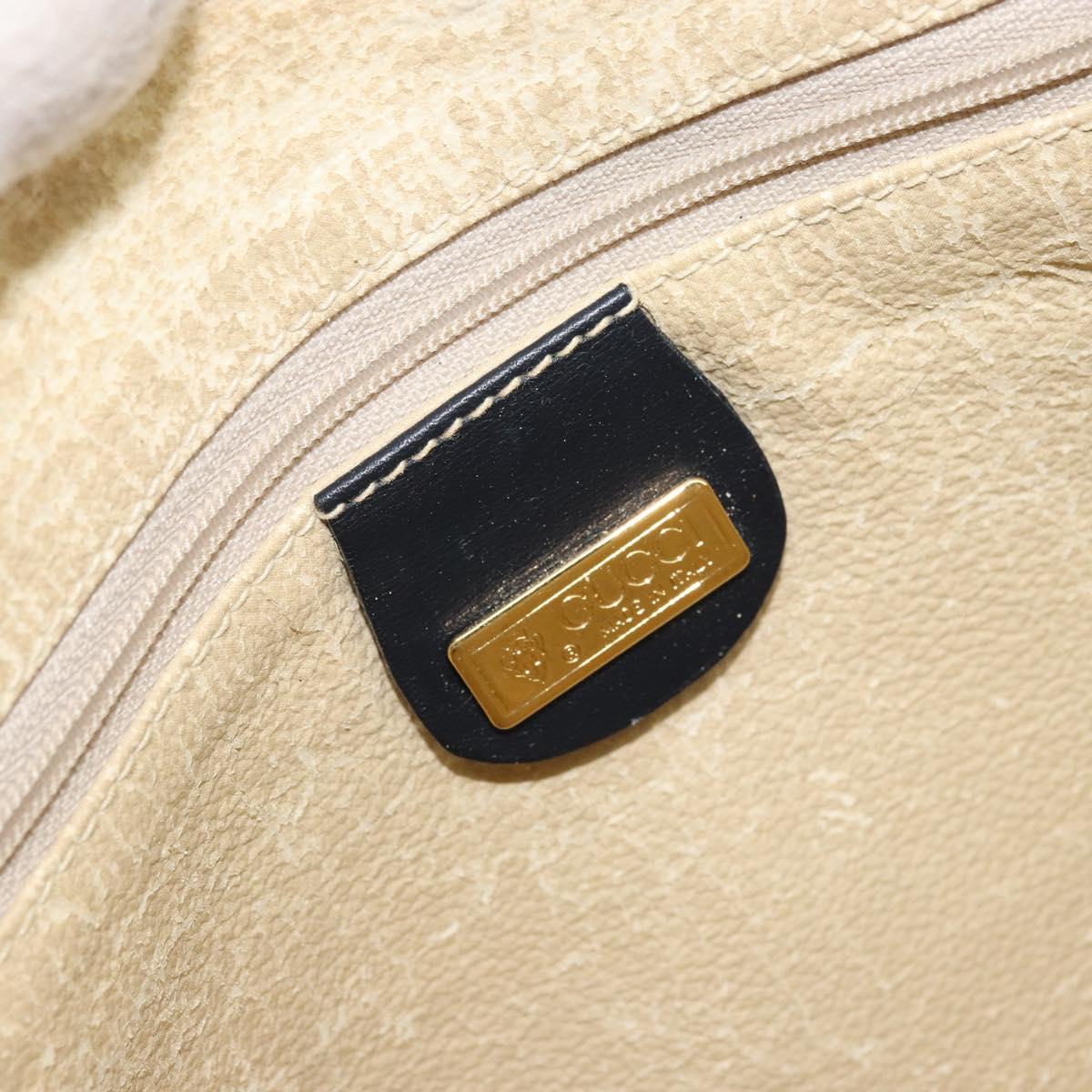 GUCCI Flora Shoulder Bag Canvas Leather White Gold 007 115 1093 Auth ep13906