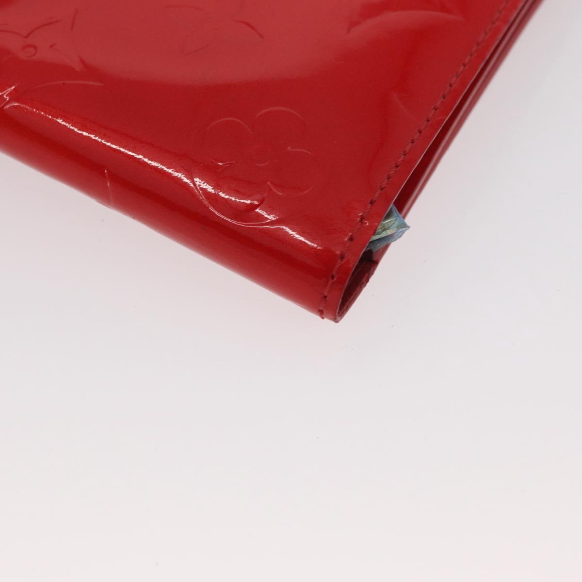 LOUIS VUITTON Monogram Vernis Walker Wallet Red M91153 LV Auth ep13908