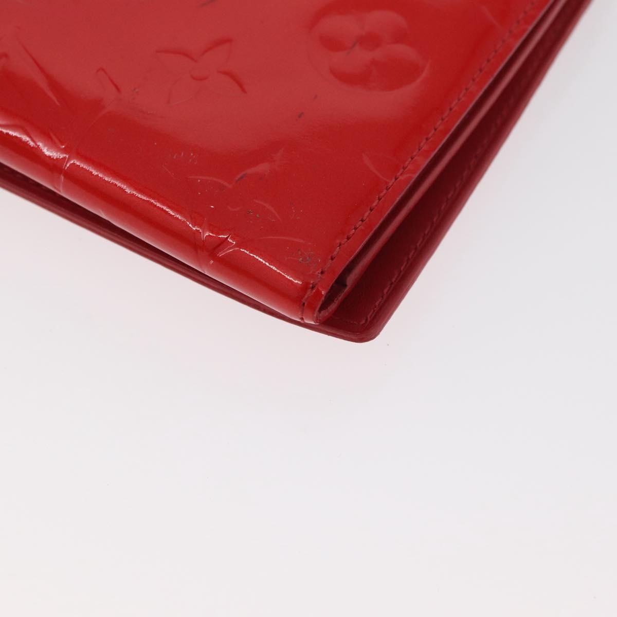 LOUIS VUITTON Monogram Vernis Walker Wallet Red M91153 LV Auth ep13908