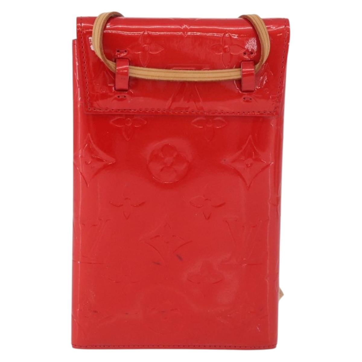 LOUIS VUITTON Monogram Vernis Walker Wallet Red M91153 LV Auth ep13908