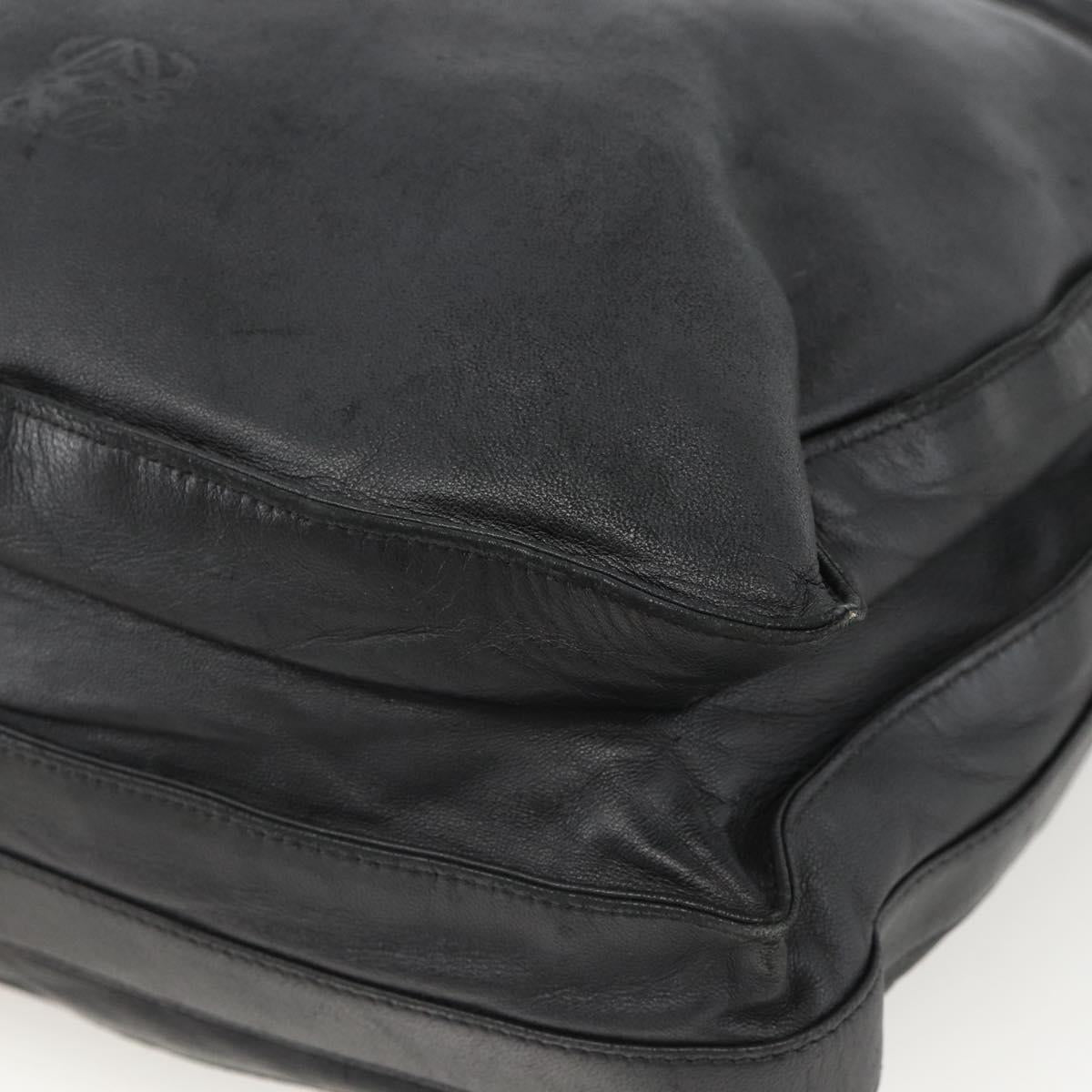 LOEWE Shoulder Bag Leather Black Auth ep13912