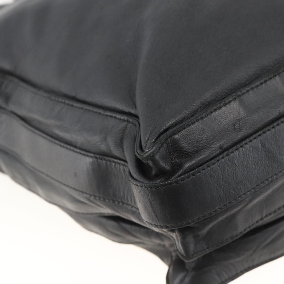 LOEWE Shoulder Bag Leather Black Auth ep13912