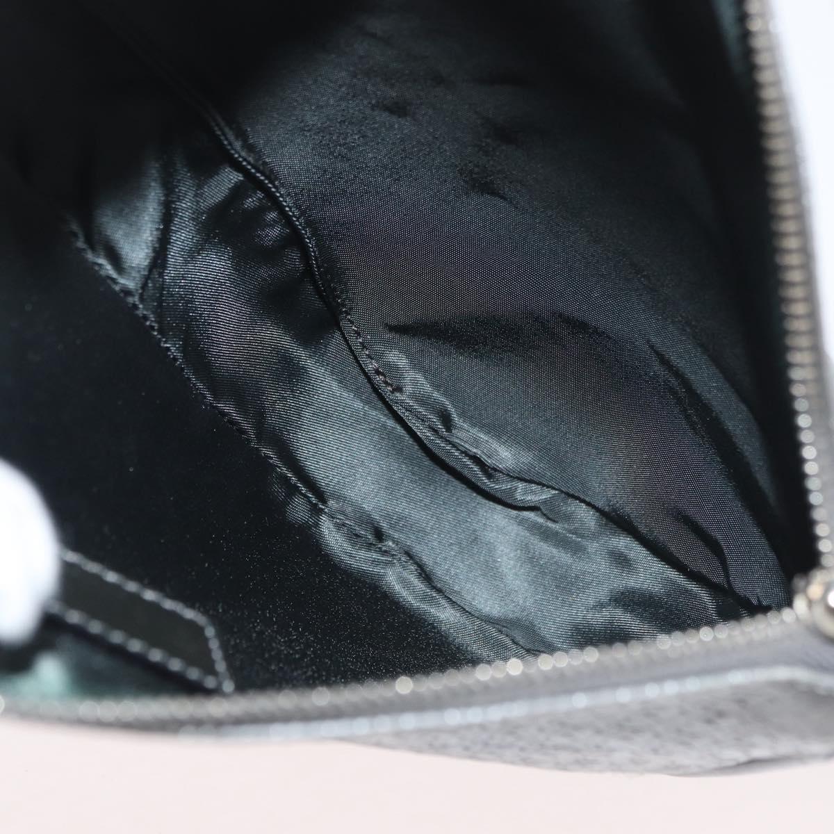 Christian Dior Trotter Canvas Saddle Accessory Pouch PVC Silver Auth ep13915A