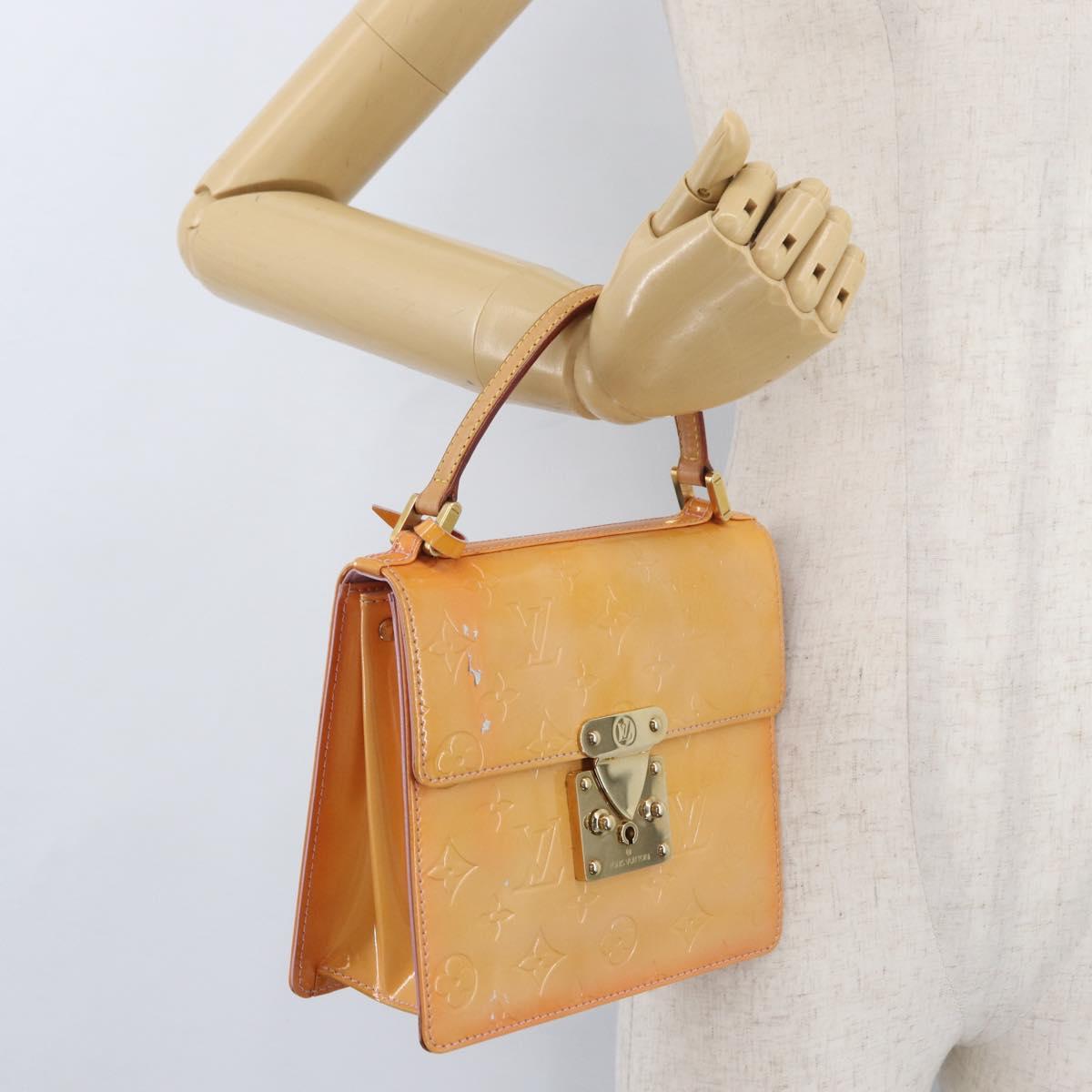 LOUIS VUITTON Vernis Spring Street Bag Marshmallow Pink M91033 LV Auth ep13919