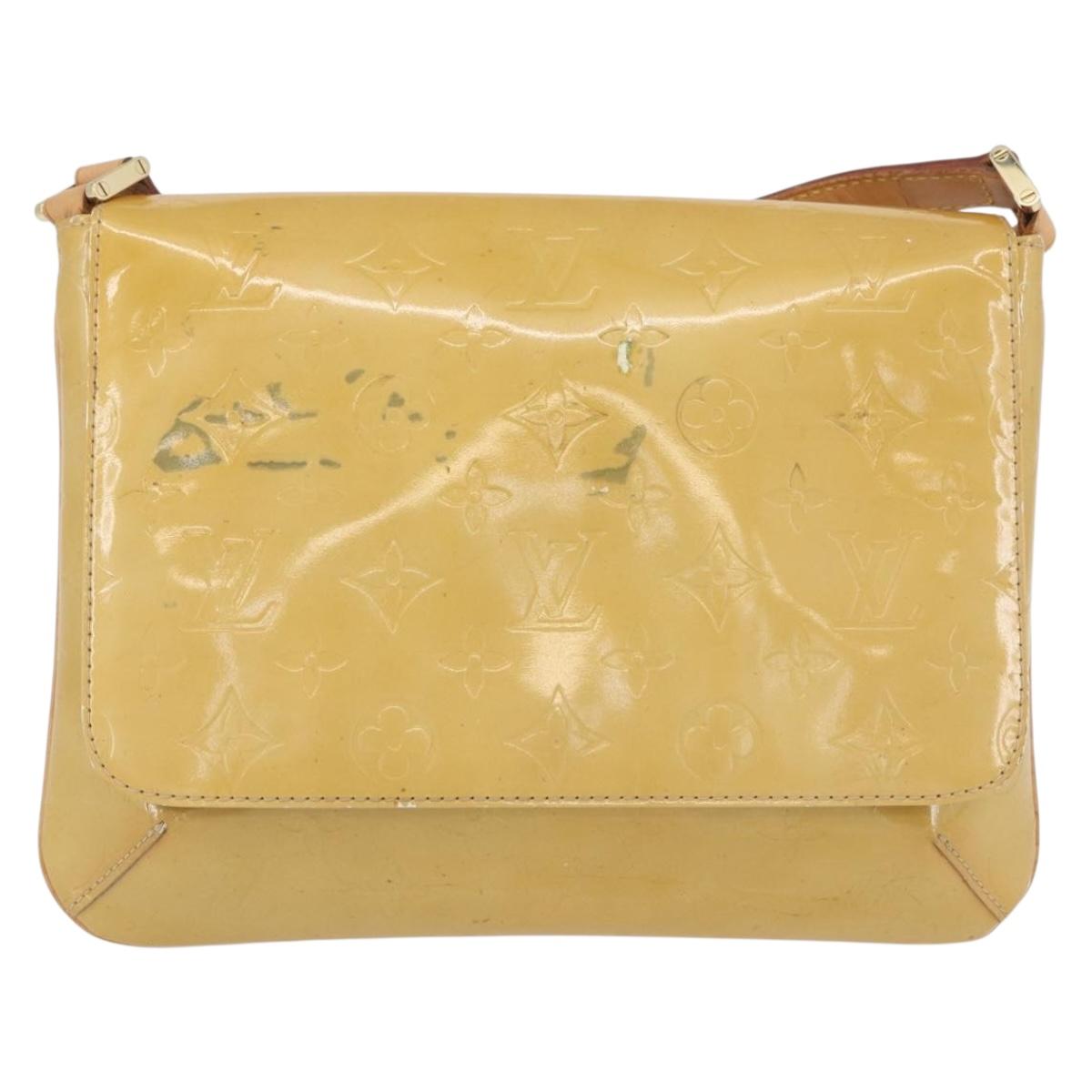 LOUIS VUITTON Monogram Vernis Thompson Street Bag Beige M91301 LV Auth ep13928