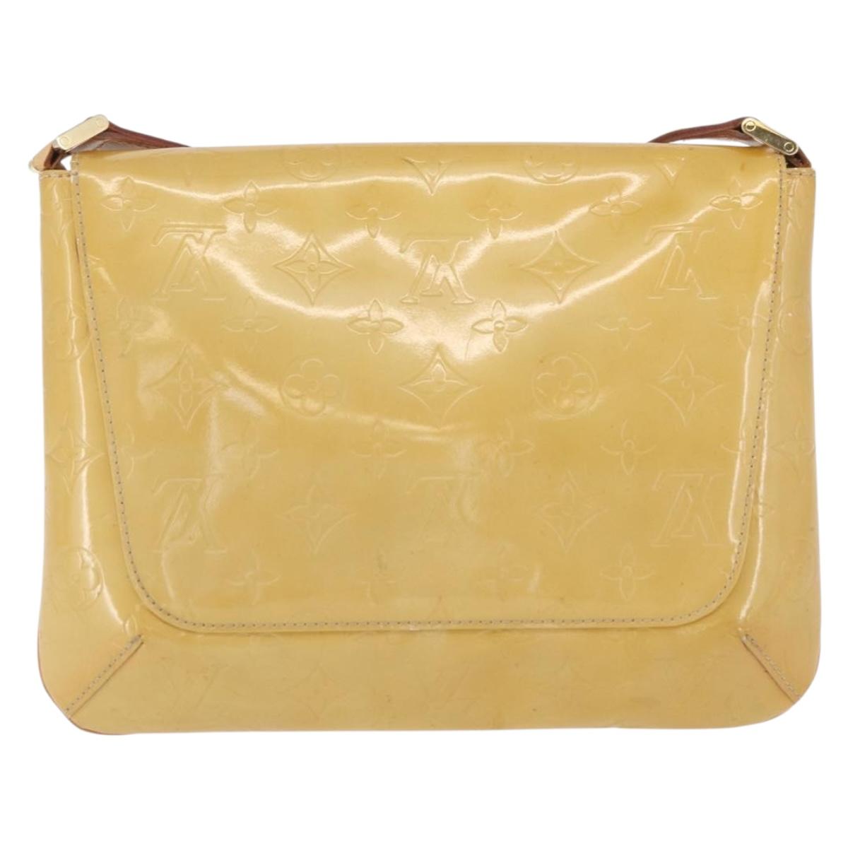 LOUIS VUITTON Monogram Vernis Thompson Street Bag Beige M91301 LV Auth ep13928