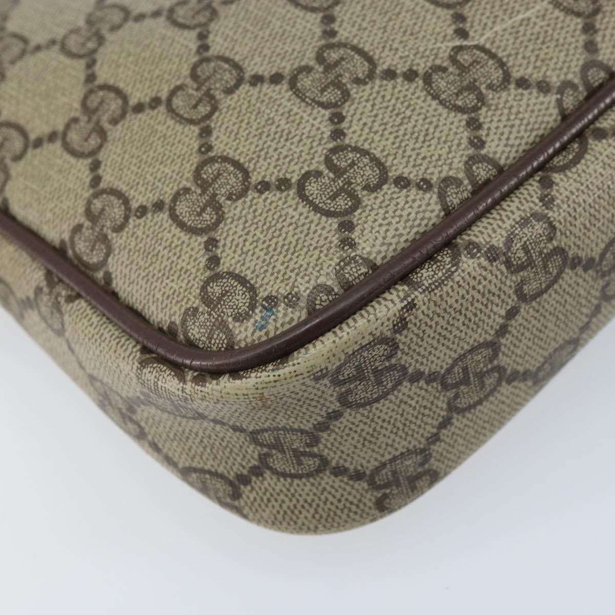 GUCCI GG Supreme Shoulder Bag PVC Beige Gold 97 02 068 Auth ep13934