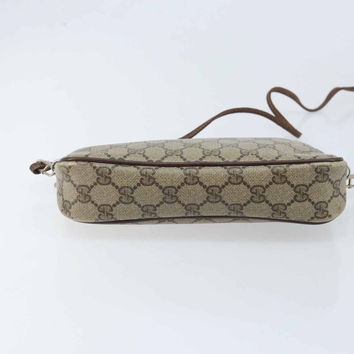 GUCCI GG Supreme Shoulder Bag PVC Beige Gold 97 02 068 Auth ep13934