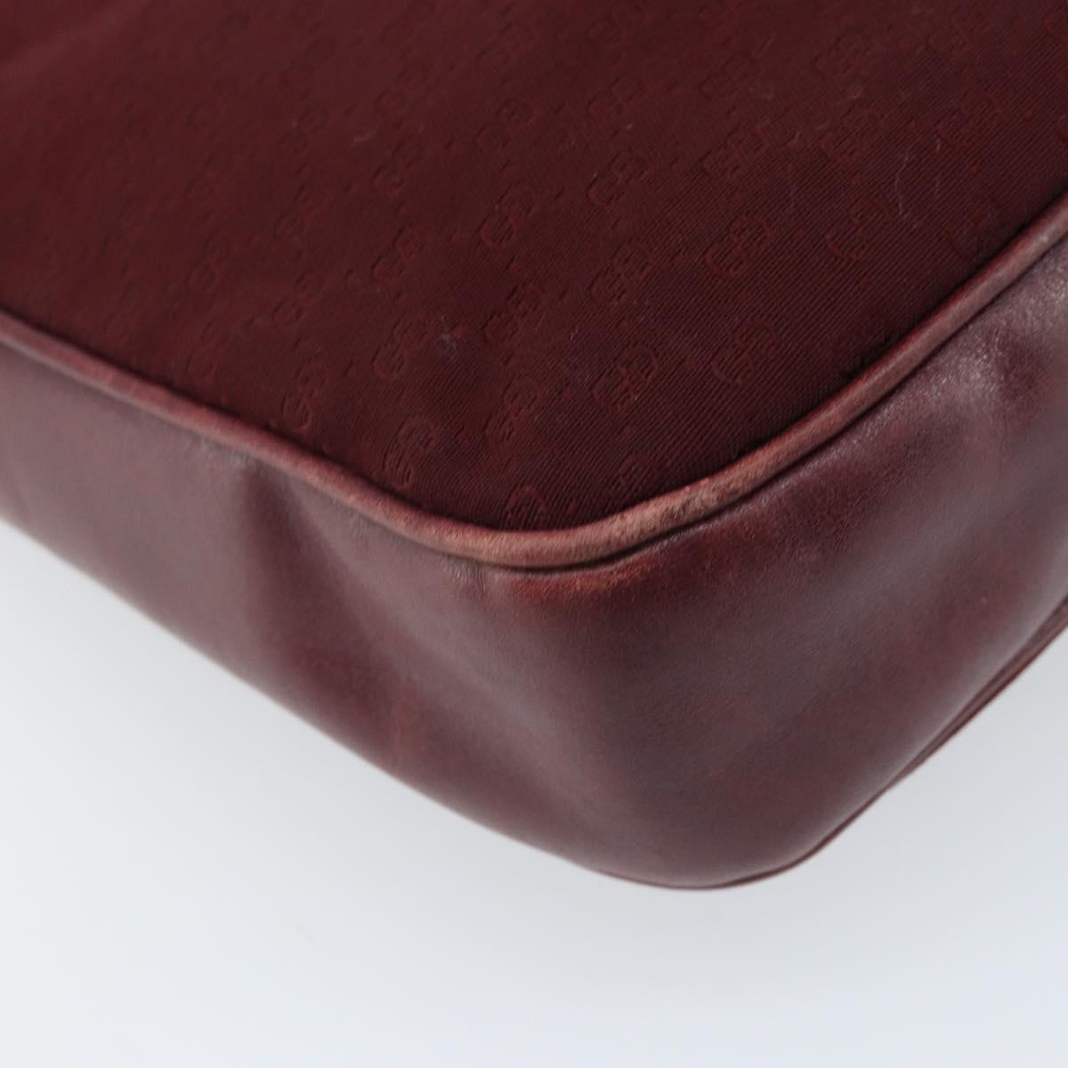 GUCCI Micro GG Supreme Shoulder Bag Bordeaux Gold Auth ep13943